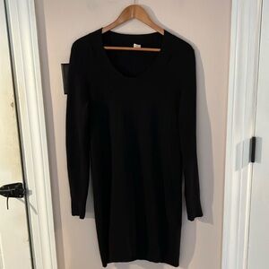 JCrew black cashmere blend dress
